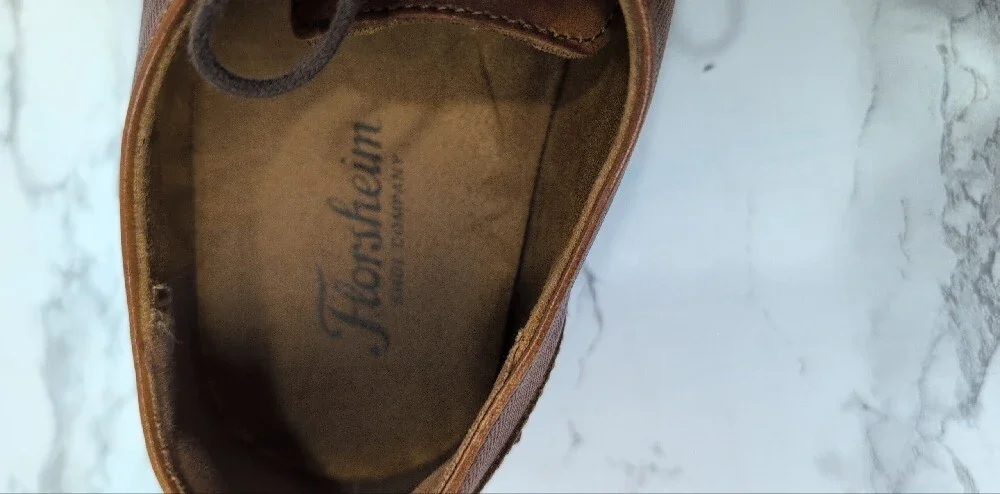Florsheim Mens Jackson Cap Toe Leather Oxfords Cognac Brown Size 8M  ​Descriptio